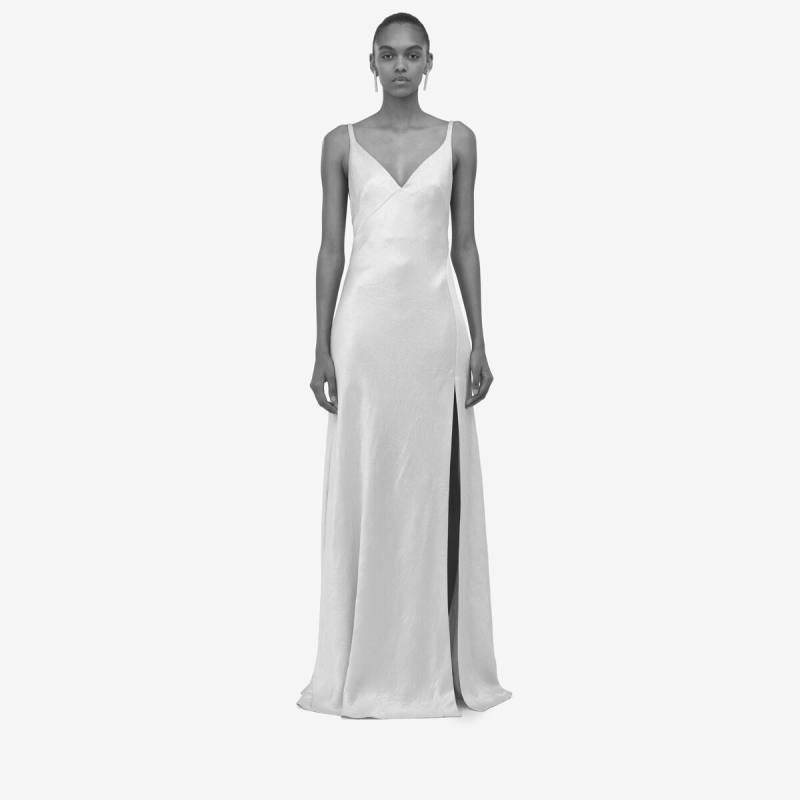 Alexander McQueen Women's Green Slip Dress - 8 (Acetate)
